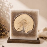 Hochzeitskerze mit Holz