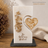 Hochzeitskerze mit Gold