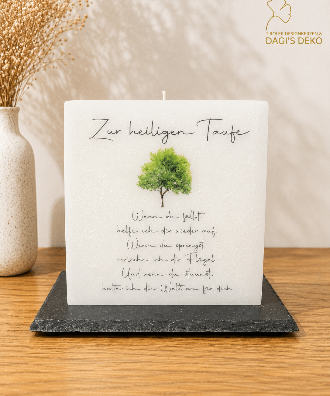 Kerze zur heiligen Taufe