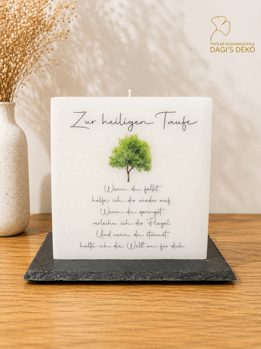 Kerze zur heiligen Taufe