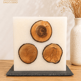 Kerze mit eingegossenem Holz