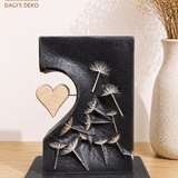 Kerze mit Holzherz