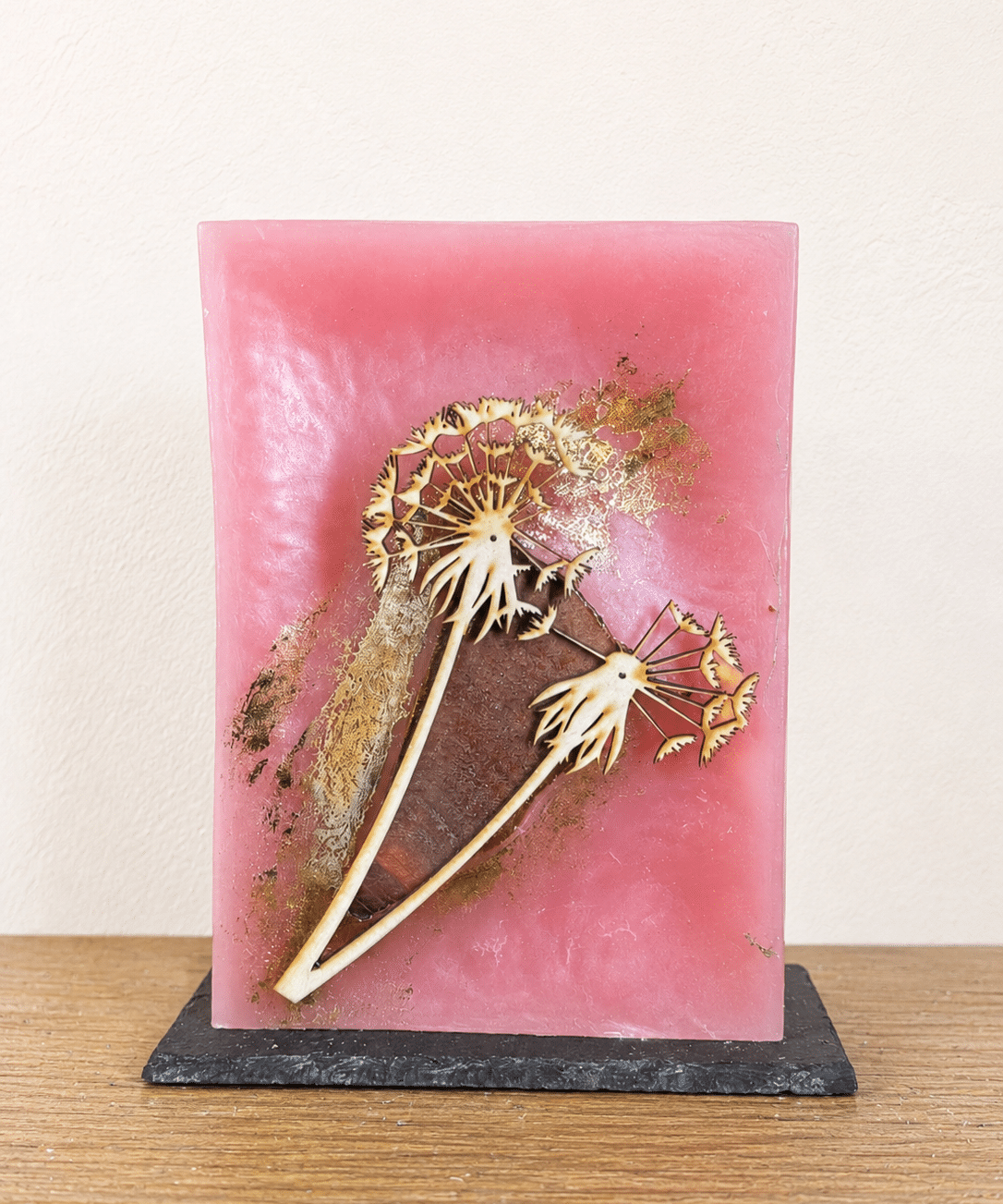 Rosa mit Pusteblume