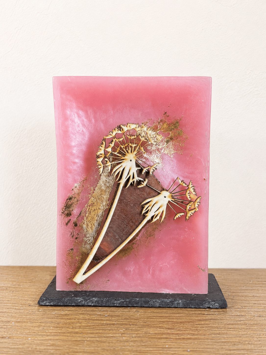 Rosa mit Pusteblume