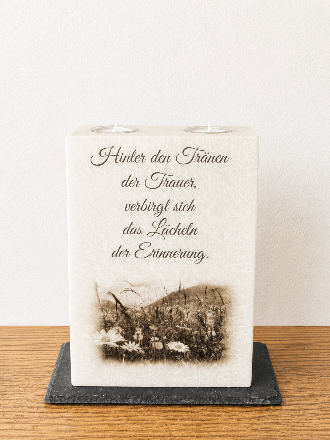 Trauerkerze mit Bild