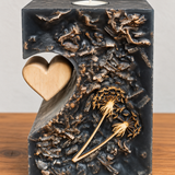 Holzherz Pusteblumen
