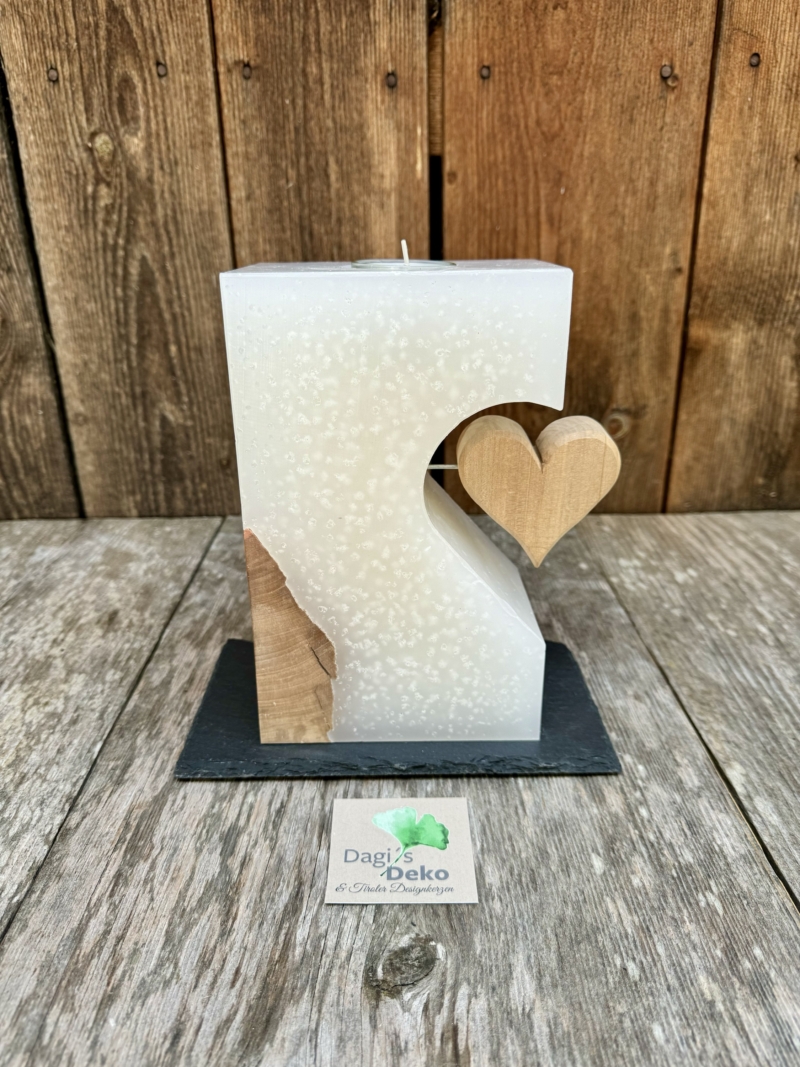 Hochzeitskerze mit Herz