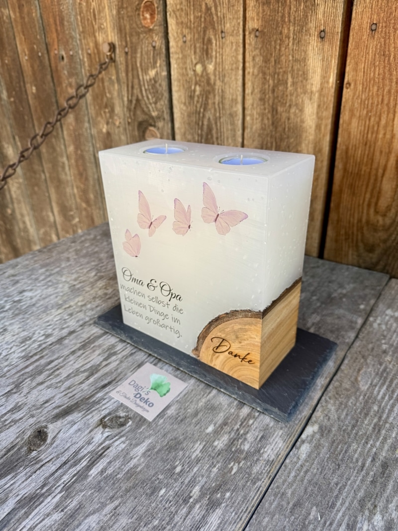 Kerze „Oma und Opa“ – Bild 2