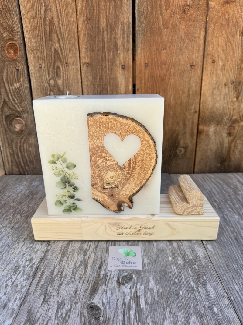 Hochzeitskerze Holz