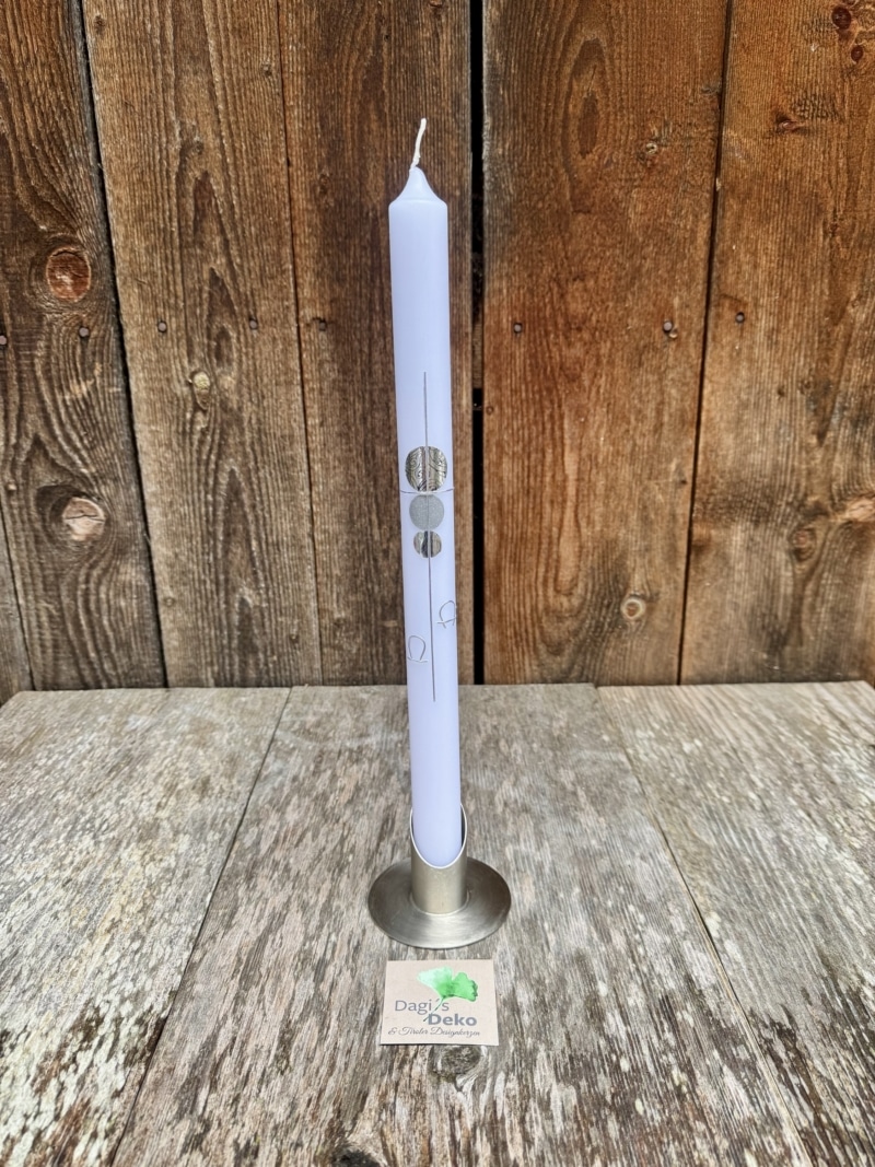 Taufkerze Silber