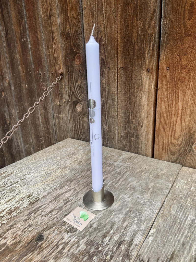 Taufkerze Silber – Bild 2